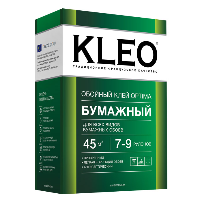 Клей обойный KLEO OPTIMA 7-9 рулонов 160 гр
